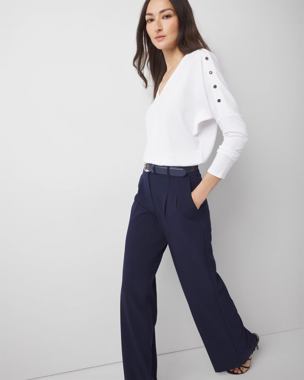 Hit Inbinding Neck Contrast Dolman Sleeve Top main image 1